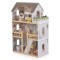 Casă de Păpuși din Lemn Moni Toys Lina, 4 Etaje, 5 Camere, Mobilier și Accesorii Incluse, 3 ani+