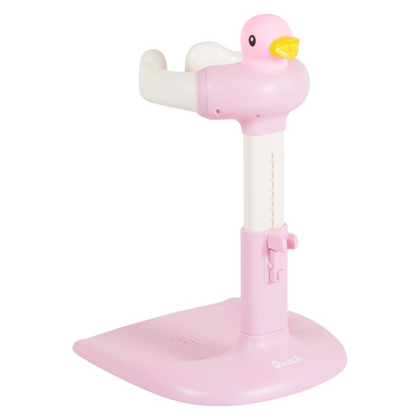 Suport de Baie Bebelusi Moni Quack Pink, Înălțime și Lățime Reglabilă, Efecte Sonore Rață, Rățușcă Cadou, 9-36 luni