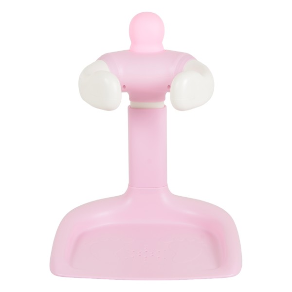 Suport de Baie Bebelusi Moni Quack Pink, Înălțime și Lățime Reglabilă, Efecte Sonore Rață, Rățușcă Cadou, 9-36 luni