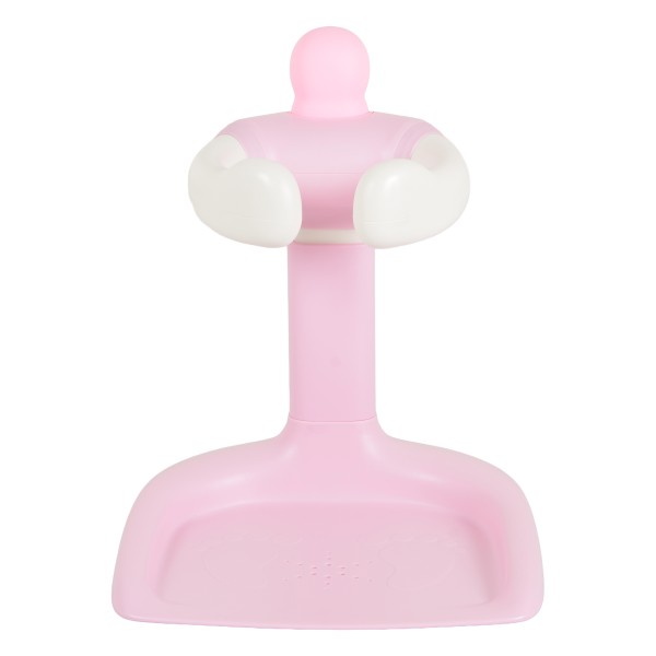 Suport de Baie Bebelusi Moni Quack Pink, Înălțime și Lățime Reglabilă, Efecte Sonore Rață, Rățușcă Cadou, 9-36 luni