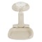 Suport de Baie Bebe cu Scaun Cangaroo Nuggy Beige, Înălțime Reglabilă, Bază Antiderapantă Largă, Scaun Cadou, 9 luni+