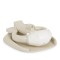 Suport de Baie Bebe cu Scaun Cangaroo Nuggy Beige, Înălțime Reglabilă, Bază Antiderapantă Largă, Scaun Cadou, 9 luni+
