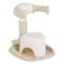 Suport de Baie Bebe cu Scaun Cangaroo Nuggy Beige, Înălțime Reglabilă, Bază Antiderapantă Largă, Scaun Cadou, 9 luni+