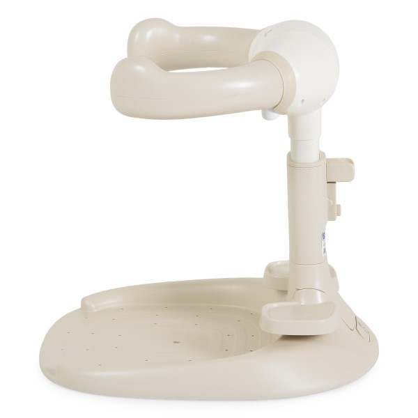 Suport de Baie Bebe cu Scaun Cangaroo Nuggy Beige, Înălțime Reglabilă, Bază Antiderapantă Largă, Scaun Cadou, 9 luni+