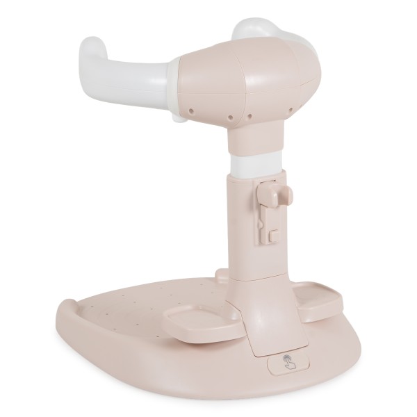 Suport de Baie Bebe cu Scaun Cangaroo Nuggy Pink, Înălțime Reglabilă, Bază Antiderapantă Largă, Scaun Cadou, 9 luni+