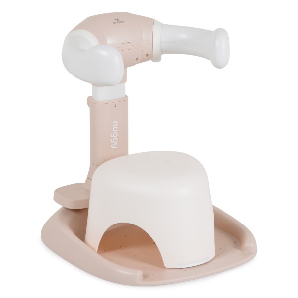 Suport de Baie Bebe cu Scaun Cangaroo Nuggy Pink, Înălțime Reglabilă, Bază Antiderapantă Largă, Scaun Cadou, 9 luni+