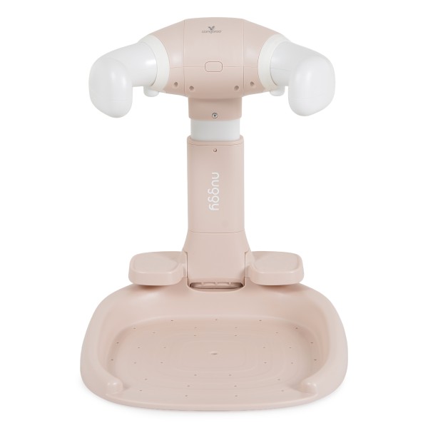 Suport de Baie Bebe cu Scaun Cangaroo Nuggy Pink, Înălțime Reglabilă, Bază Antiderapantă Largă, Scaun Cadou, 9 luni+