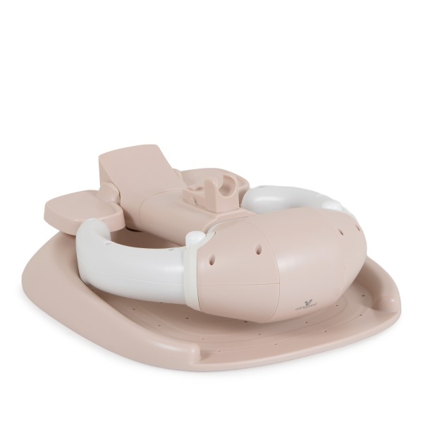 Suport de Baie Bebe cu Scaun Cangaroo Nuggy Pink, Înălțime Reglabilă, Bază Antiderapantă Largă, Scaun Cadou, 9 luni+