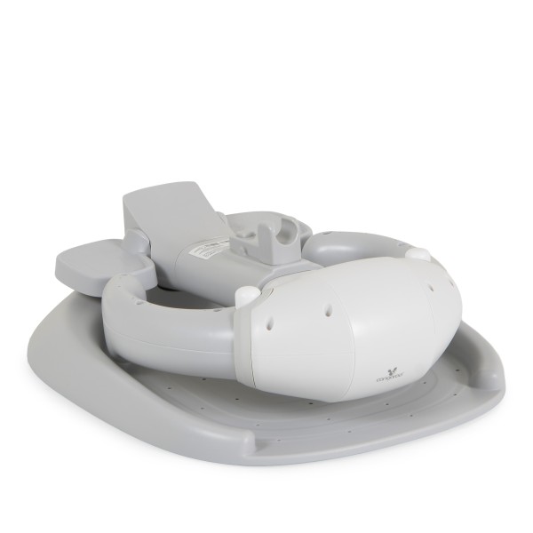 Suport de Baie Bebe cu Scaun Cangaroo Nuggy Gray, Înălțime Reglabilă, Bază Antiderapantă Largă, Scaun Cadou, 9 luni+