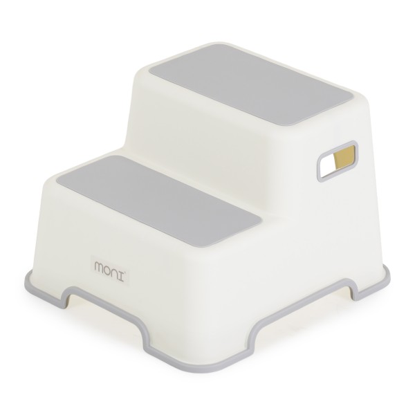Scăriță de Baie pentru Copii cu 2 Trepte Moni Double Step, Antiderapantă, Deschideri Laterale, Max 50 kg, 12 luni+