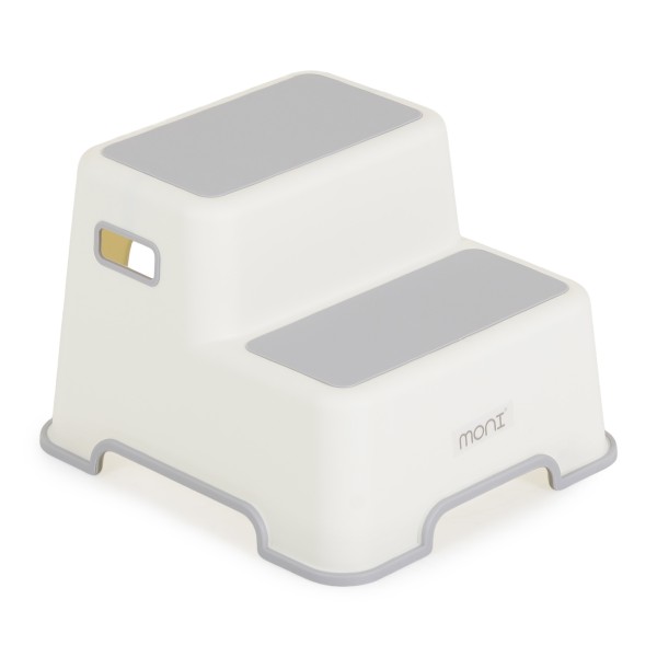 Scăriță de Baie pentru Copii cu 2 Trepte Moni Double Step, Antiderapantă, Deschideri Laterale, Max 50 kg, 12 luni+