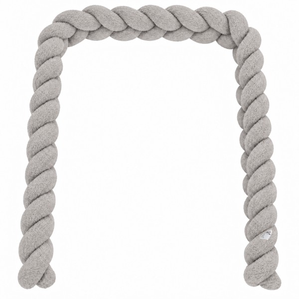 Protecție Pătuț Bebelusi, Cangaroo Boucle Dream Grey, Structură Tricotată, 235 cm, 60×120 și 70×140 cm