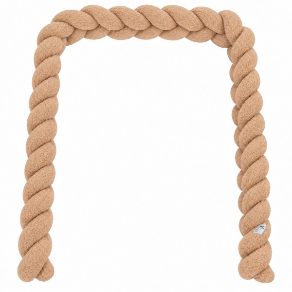 Protecție Pătuț Bebelusi, Cangaroo Boucle Dream Beige, Structură Tricotată, 235 cm, 60×120 și 70×140 cm