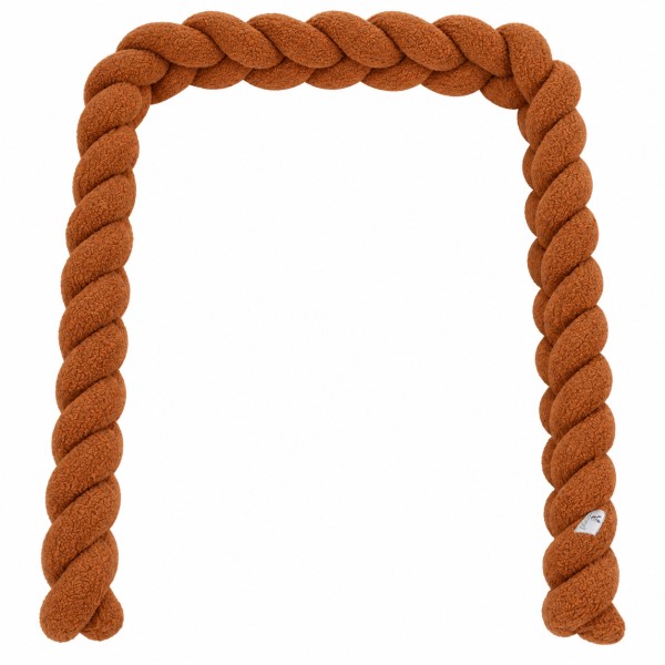 Protecție Pătuț Bebelusi, Cangaroo Boucle Dream Brown, Structură Tricotată, 235 cm, 60×120 și 70×140 cm