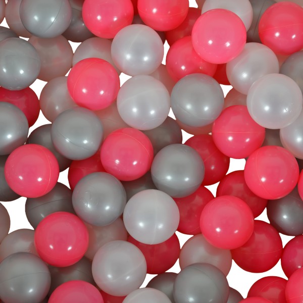 Piscină cu Bile Moale Boucle Moni Toys Pink, 200 Bile Incluse, Husă Detașabilă, 90×90 cm, 12 luni+