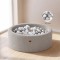 Piscină cu Bile Moale Boucle Moni Toys Light Grey, 200 Bile Incluse, Husă Detașabilă, 90×90 cm, 12 luni+