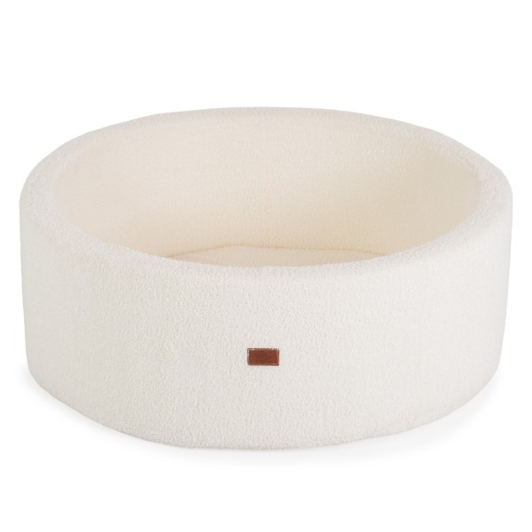 Piscină cu Bile Moale Boucle Moni Toys Ivory, 200 Bile Incluse, Husă Detașabilă, 90×90 cm, 12 luni+