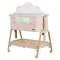 Pătuț Co-Sleeping Cangaroo Adoro Beige, 2 Moduri, 7 Poziții Înălțime, Funcție Antireflux, Roți cu Frâne, 0 luni+
