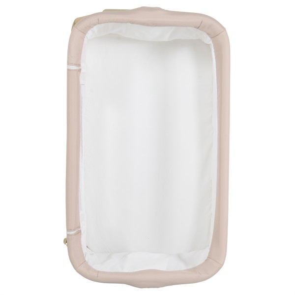 Pătuț Co-Sleeping Cangaroo Adoro Beige, 2 Moduri, 7 Poziții Înălțime, Funcție Antireflux, Roți cu Frâne, 0 luni+
