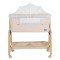 Pătuț Co-Sleeping Cangaroo Adoro Beige, 2 Moduri, 7 Poziții Înălțime, Funcție Antireflux, Roți cu Frâne, 0 luni+