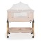 Pătuț Co-Sleeping Cangaroo Adoro Khaki, 2 Moduri, 7 Poziții Înălțime, Funcție Antireflux, Roți cu Frâne, 0 luni+