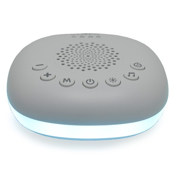 Aparat Sunete Albe Bebelusi Cangaroo Luma Noice, 20 Sunete, LED Color, Cronometru, 36h Baterie, Portabil