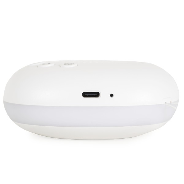 Aparat Sunete Albe Bebelusi Cangaroo Luma Noice, 20 Sunete, LED Color, Cronometru, 36h Baterie, Portabil