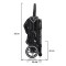 Cărucior Cangaroo Easy Fold Black, Pliere Automată, Cadru Aluminiu, Spătar Rabatabil, Roți 360°, Husă Picioare, 0-22 kg
