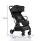 Cărucior Cangaroo Easy Fold Black, Pliere Automată, Cadru Aluminiu, Spătar Rabatabil, Roți 360°, Husă Picioare, 0-22 kg