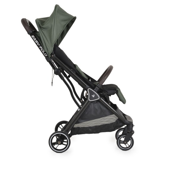 Cărucior Cangaroo Easy Fold Green, Pliere Automată, Cadru Aluminiu, Spătar Rabatabil, Roți 360°, Husă Picioare, 0-22 kg
