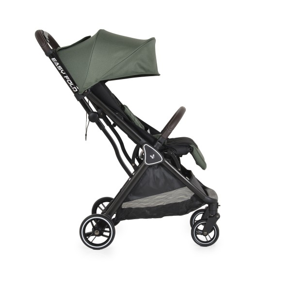 Cărucior Cangaroo Easy Fold Green, Pliere Automată, Cadru Aluminiu, Spătar Rabatabil, Roți 360°, Husă Picioare, 0-22 kg