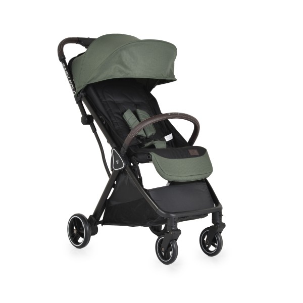 Cărucior Cangaroo Easy Fold Green, Pliere Automată, Cadru Aluminiu, Spătar Rabatabil, Roți 360°, Husă Picioare, 0-22 kg