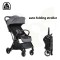 Cărucior Cangaroo Easy Fold Grey, Pliere Automată, Cadru Aluminiu, Spătar Rabatabil, Roți 360°, Husă Picioare, 0-22 kg
