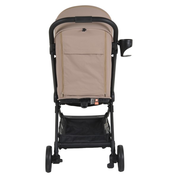 Cărucior Cangaroo Flip+ Beige, Pliere Automată, Aluminiu 6,9 kg, Amortizoare Toate Roțile, Roți 360°, 0-22 kg