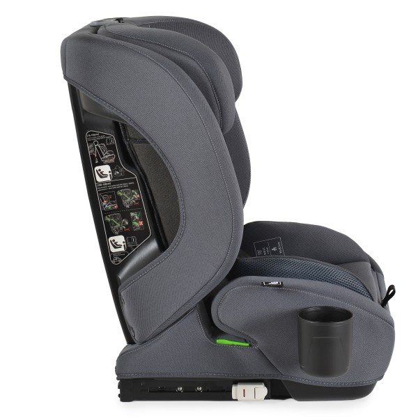 Scaun Auto cu ISOFIX Moni Pulse Grey i-Size, Top Tether, 9-36 kg, 76-150 cm, Ham 5 Puncte, Tapițerie Detașabilă, 1-12 Ani