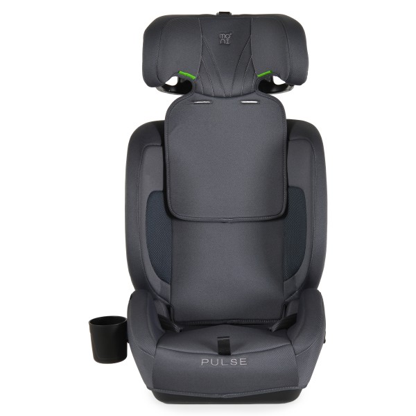 Scaun Auto cu ISOFIX Moni Pulse Grey i-Size, Top Tether, 9-36 kg, 76-150 cm, Ham 5 Puncte, Tapițerie Detașabilă, 1-12 Ani