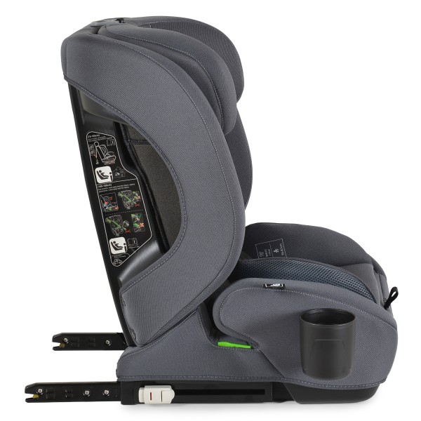 Scaun Auto cu ISOFIX Moni Pulse Grey i-Size, Top Tether, 9-36 kg, 76-150 cm, Ham 5 Puncte, Tapițerie Detașabilă, 1-12 Ani