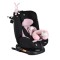 Scaun Auto cu ISOFIX Moni i-Maxx Pink i-Size, Rotativ 360°, 40-150 cm, Față și Spate, Spumă Memorie, Cataramă BIP, 0-12 Ani