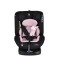 Scaun Auto cu ISOFIX Moni i-Maxx Pink i-Size, Rotativ 360°, 40-150 cm, Față și Spate, Spumă Memorie, Cataramă BIP, 0-12 Ani