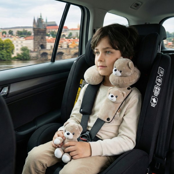 Scaun Auto cu ISOFIX Moni i-Maxx Black i-Size, Rotativ 360°, 40-150 cm, Față și Spate, Spumă Memorie, Cataramă BIP, 0-12 Ani