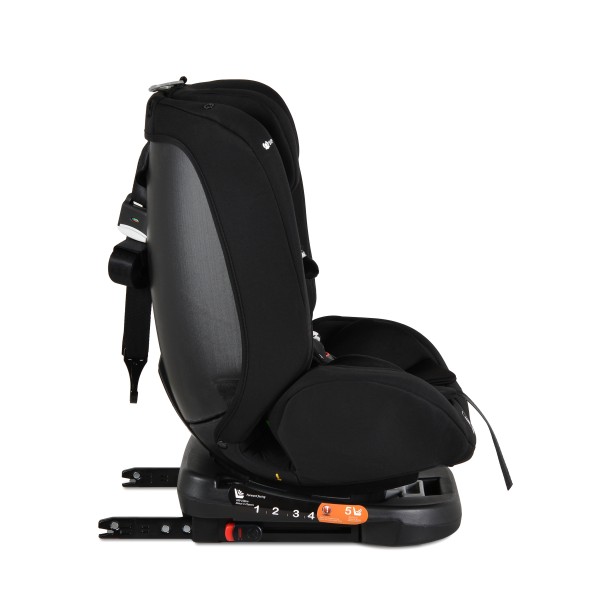 Scaun Auto cu ISOFIX Moni i-Maxx Black i-Size, Rotativ 360°, 40-150 cm, Față și Spate, Spumă Memorie, Cataramă BIP, 0-12 Ani