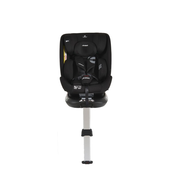 Scaun Auto cu Isofix Cangaroo i-Protect Black i-Size, Rotativ 360°, 40-150 cm, Picior Susținere, SPS Lateral, 13 Poziții Tetieră, 0-12 Ani