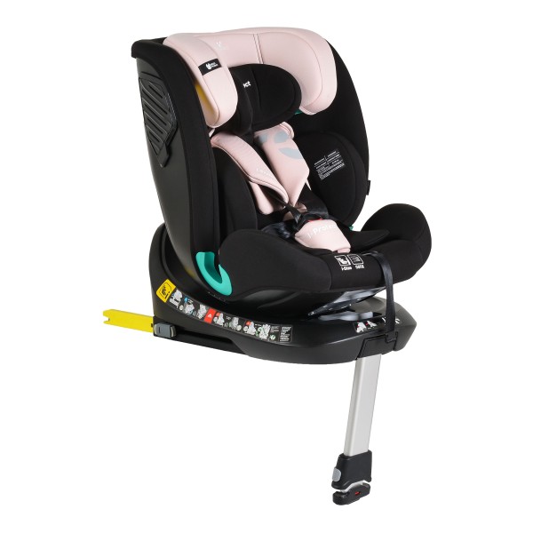 Scaun Auto cu Isofix Cangaroo i-Protect Pink i-Size, Rotativ 360°, 40-150 cm, Picior Susținere, SPS Lateral, 13 Poziții Tetieră, 0-12 Ani
