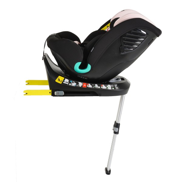 Scaun Auto cu Isofix Cangaroo i-Protect Pink i-Size, Rotativ 360°, 40-150 cm, Picior Susținere, SPS Lateral, 13 Poziții Tetieră, 0-12 Ani
