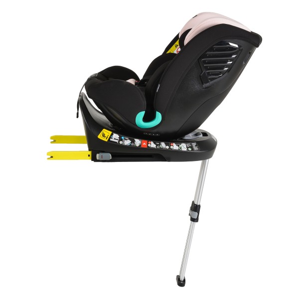 Scaun Auto cu Isofix Cangaroo i-Protect Pink i-Size, Rotativ 360°, 40-150 cm, Picior Susținere, SPS Lateral, 13 Poziții Tetieră, 0-12 Ani