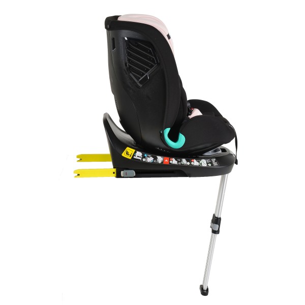 Scaun Auto cu Isofix Cangaroo i-Protect Pink i-Size, Rotativ 360°, 40-150 cm, Picior Susținere, SPS Lateral, 13 Poziții Tetieră, 0-12 Ani