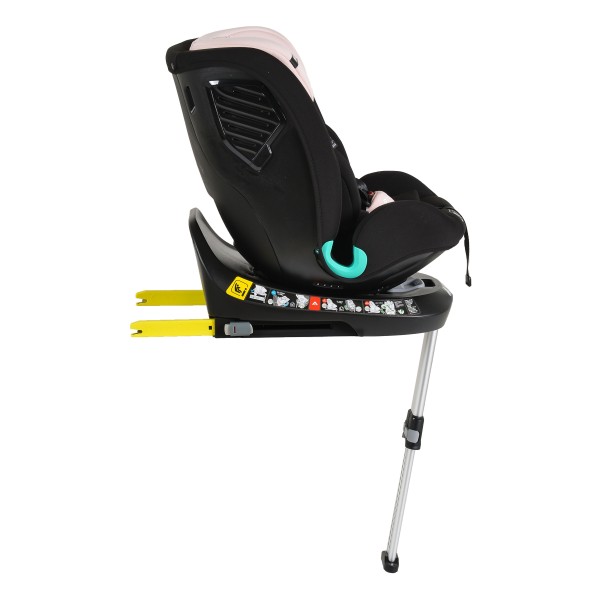 Scaun Auto cu Isofix Cangaroo i-Protect Pink i-Size, Rotativ 360°, 40-150 cm, Picior Susținere, SPS Lateral, 13 Poziții Tetieră, 0-12 Ani