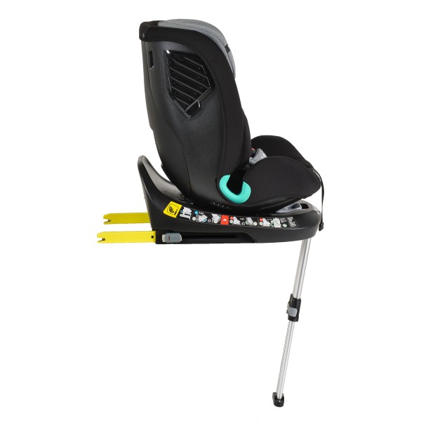 Scaun Auto cu Isofix Cangaroo i-Protect Grey i-Size, Rotativ 360°, 40-150 cm, Picior Susținere, SPS Lateral, 13 Poziții Tetieră, 0-12 Ani