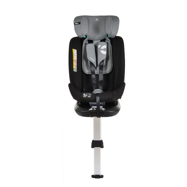 Scaun Auto cu Isofix Cangaroo i-Protect Grey i-Size, Rotativ 360°, 40-150 cm, Picior Susținere, SPS Lateral, 13 Poziții Tetieră, 0-12 Ani