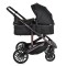 Cărucior Combinat Moni All Road 2 în 1 Black cu Scaun Auto i-Size Inclus, Cadru Aluminiu, Scaun Reversibil, 0-4 Ani